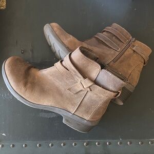 Clark’s Brown Ankle Boots with Straps